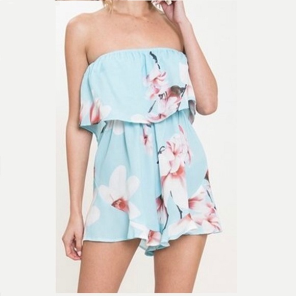 Other - FLORAL TUBE ROMPER